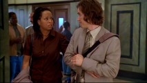 Late 1980s TV teenagers Tempestt Bledsoe (Vanessa Huxtable) and Mark-Paul Gosselaar (Zack Morris) are all grown up in "A Leg to Stand On."