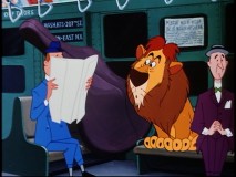 A lion on a subway? What's wrong with that?