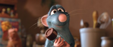 An up close look at the star of "Ratatouille", Remy the Rat.