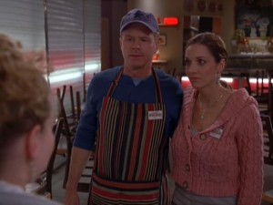Tom Virtue ("Even Stevens") and Connie Young plays Jamie's parents: pizza parlor owners Ralph and Peggy.