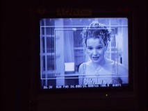A behind-the-scenes monitor shows how the camera frames for dual ratios.