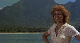 Kauai stands in nicely for Samoa, and Rita Hayworth provides a great foreground to this backdrop.