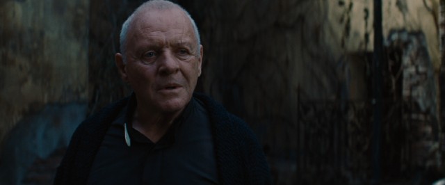 Legendary Welsh Jesuit exorcist Fr. Lucas Trevant (Anthony Hopkins) welcomes Michael to his Roman abode.