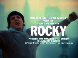 Rocky's celebration over climbing the so-called Rocky Steps outside the Philadelphia Museum of Art is held at the end of the film's provided teaser trailer.