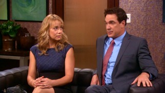 Jeff (Patrick Warburton) has a very clear goal in mind for attending couples therapy with Audrey (Megyn Price).