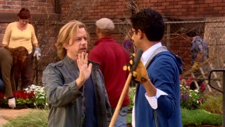 Unfamiliar with charity and gardening, Russell (David Spade) has questions and complaints for Timmy in "3rd Wheel."
