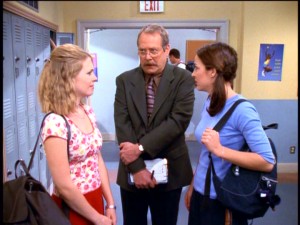 Mr. Kraft does his trademark forearm grab while patrolling the halls of Westbridge High.