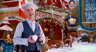 With a snowball in his hand, Jack Frost (Martin Short) schemes up some cool plans in a North Pole that's dressed as a Canadian toy factory.