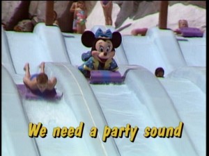 "Hot, Hot, Hot" lacks the vocals of Buster Poindexter, but it makes up for it with footage of anthropomorphic rodents watersliding.