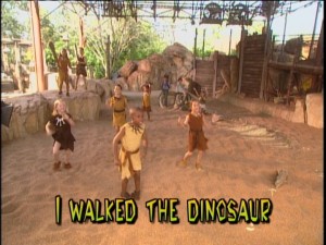 Though Was (Not Was) is nowhere to be heard, you still can't help but sing along with the brilliant prehistoric jam of their timeless 1990 album "What Up, Dog?"