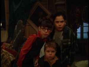 Clockwise from left: The three children at the core of "Sing Along Songs: Happy Haunting": Sally (Rachel Ham), Zach (a young Tyler Hoechlin), and special little Sam (Isaiah Griffin).