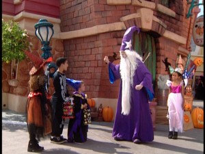 Tricking and/or treating in Mickey's Toontown comes to an end when Merlin has some magic for our three young leads.