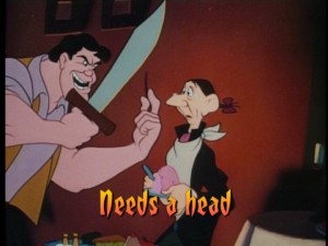 "The Adventures of Ichabod and Mr. Toad" gets its due in the song "The Legend of Sleepy Hollow", which sadly replaces the original Bing Crosby vocals here.