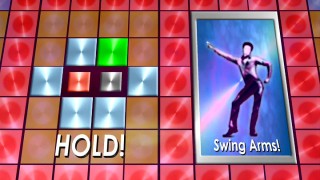 "Fever Challenge!" is like a short, Saturday Night Fever version of Dance Dance Revolution.