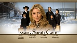 With a content smile on her face, Sarah Cain doesn't appear to need saving on her static main menu, even as five Amish kids surround her.