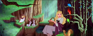 Briar Rose, a.k.a. Aurora, has many a forest friend to pay her attention in "Sleeping Beauty."
