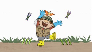 This seemingly eyeless gardener seems really happy to have given insects a home in his backyard's "Tiny Urban Zoo."