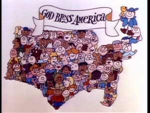 They're ringing in freedom off the coast of Maine. God Bless America... even the seemingly naked woman in Southern California.