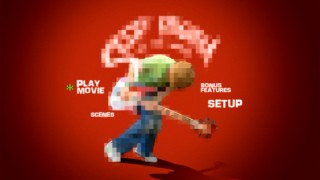 Taking a moment to load the image of its clearly ineffective poster art is the most creative aspect of the DVD's 8-bit video game-inspired main menu.