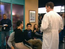 The cast talks during a break in shooting, as seen in "Not Just Another Medical Show."