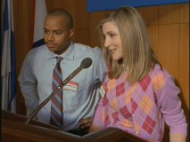 Turk and Elliot present their research paper at a conference in front of their parents in "My Old Man."