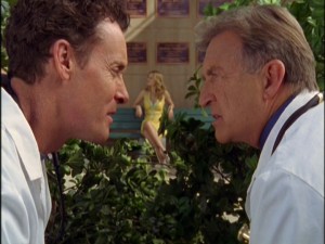 Often-at-odds doctors Cox (John C. McGinley) and Kelso (Ken Jenkins) unite forces to stamp out Molly's optimism.