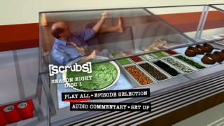 Ted gets too comfortable in a main menu montage image that would surely turn off anyone truly browsing the cafeteria's salad bar line.