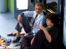 Against her every natural instinct, Denise warms to a patient's young son (Kurt Doss) in "Our Role Models."