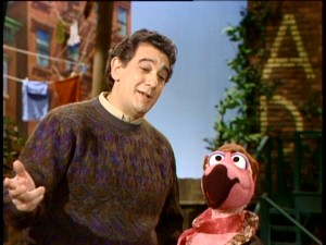 Placido Flamingo (right) gets to duet with his namesake, famed tenor Placido Domingo.