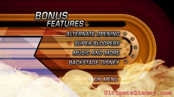 Sky High DVD Bonus Features Menu