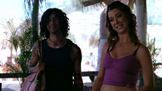 Dressed for success and unfazed by the carnage beheld, determined investigative reporter Stacy Everheart (Liv Boughn) is in Puerto Vallarta with cameraman Bones (Hector Jimenez) to break the Sharktopus story.