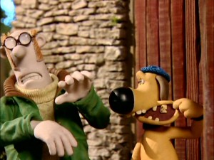 The Farmer would rather not take a look at sheepdog Bitzer's disgusting tooth.