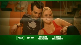 Kirk and Molly enjoy a bowling alley snuggle on the DVD's animated main menu.