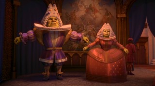 Shrek and Fiona aren't comfortable with royal formalwear.