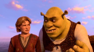 On the boat ride to Far Far Away, Shrek talks up the throne to Fiona's cousin Artie, who looks and sounds like Justin Timberlake.
