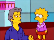 Playing himself, Richard Gere encourages Lisa to try Buddhism in "She of Little Faith."