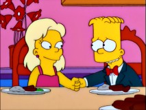 Greta Wolfcastle, privileged daughter of "McBain" himself, takes a liking to Bart.