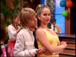 Cody (Cole Sprouse) hypothesizes that a fulfilling slow dance with Bailey (Debby Ryan) may be the key to freeing him from his "Groundhog Day"-type "International Dateline" dilemma.