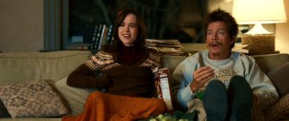 Cocoa Krispies, popcorn, and Spanish television are a winning combination for couch pals Vanessa (Ellen Page) and Chuck (Thomas Haden Church).