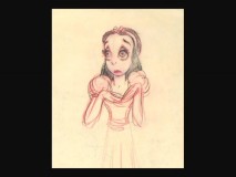 Snow White's character design gallery features a look based on actress ZaSu Pitts. Disney Consumer Products would probably be horrified if this were the character's final look.