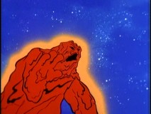 Lava-throwing The Heat Thing is the first of many opponents of Space Ghost.