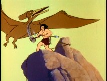 Wielding both an arrow and a club, Ugh must learn versatility in his arsenal when battling a pterodactyl.