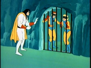In a sight that's all too common, Space Ghost rescue an imprisoned Jace and Jan.