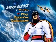Space Ghost claims the foreground in the musical Main Menu that adorns three of the four disc sides.