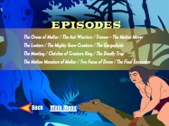 Ugh rides Bronty on the Episodes menu, Disc 2, Side A, Page 2.