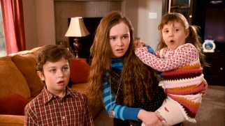 These three kids -- Ian (Will Shadley), Farren (Madeline Carroll), and Nora (Alina Foley) -- aren't at all pleased to be watched by their mom's "boring" boyfriend.