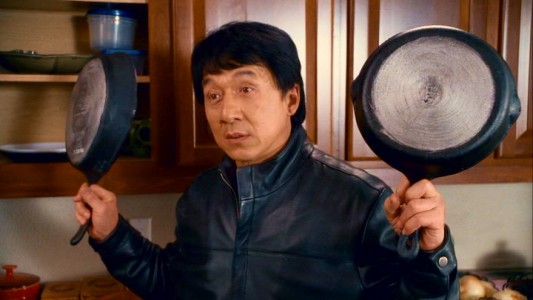 Jackie Chan gives "The Spy Next Door" two frying pans up, which in China is the highest cookware score you can assign a film.