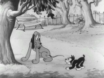 A proto-Pluto is less than amiable to this spunky Boston Terrier in "Just Dogs."