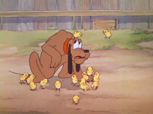 Pluto suffers under the task of "accidental parenthood" in "Mother Pluto."
