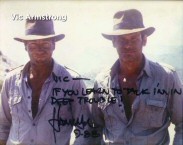 This is probably the closest Indiana Jones will get to the Criterion Collection in our lifetimes. "Raiders of the Lost Ark" stuntman and Yakima Canutt fan Vic Armstrong shares Harrison Ford's wittily autographed photo.